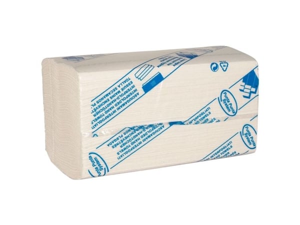 Håndklædeark, ABENA Care-Ness Excellent, 3-lags, W-fold, 42x22cm, 10,5 cm, hvid