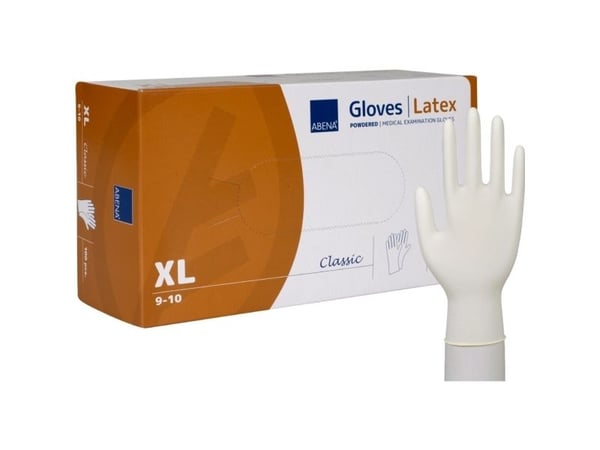 Undersøgelseshandske, ABENA Classic, XL, nature, latex - (10 stk.)