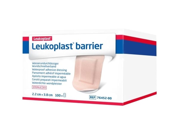 Hæfteplaster, Leukoplast Barrier, 3,8x2,2cm, beige - (100 stk.)
