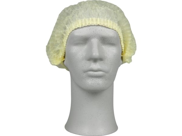 Hårnet, ABENA Classic, XL, 10 gsm, gul, PP, dobbelt elastik, usteril