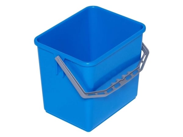 Lagerbeholder, Tina Trolleys, 240x190x220mm, blå, PP, med grått håndtak, 6 liter.