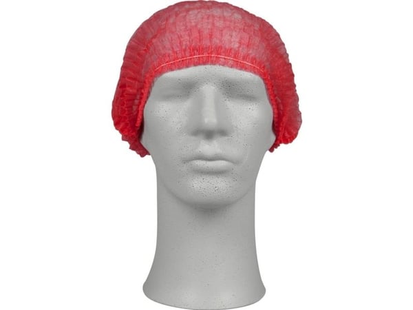 Hårnet, ABENA Classic, XL, 10 gsm, rød, PP, usteril