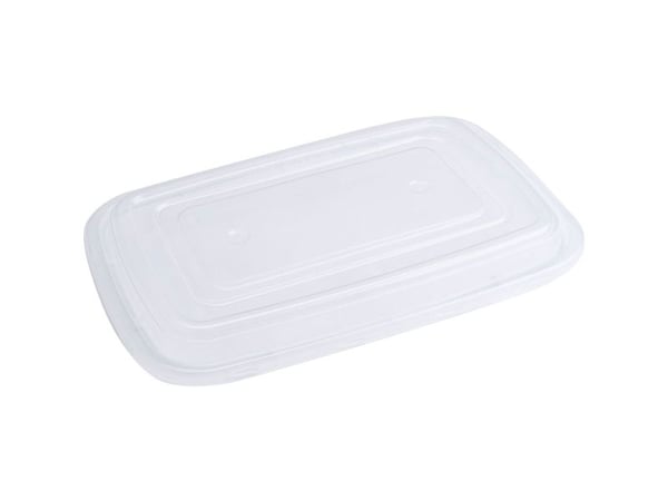 Låg til take-away bakke, ABENA Cater-Line, 22,7x15,4x1,6cm, klar - (8 stk.)