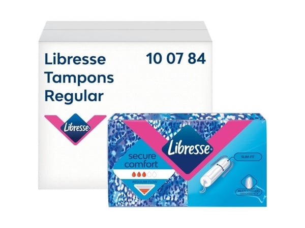 Tampon Libresse Regular Ultra-Thin Dispenser Refill Uden Parfume Hvid 384stk,384 stk/krt