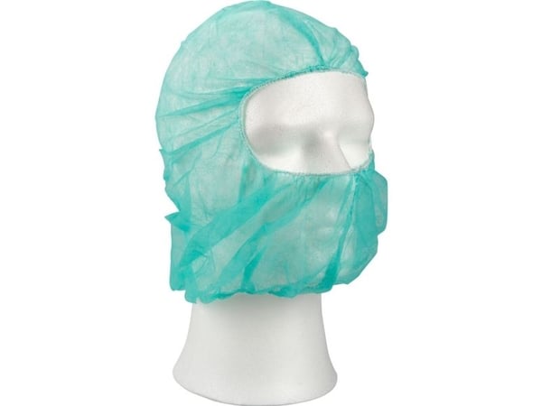 Balaclava, ABENA, Yksi koko, vihreä, PP, ei-steriili - (10 kpl)
