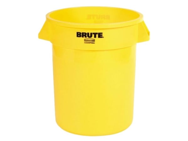Affaldsspand, Rubbermaid Brute, gul, PE