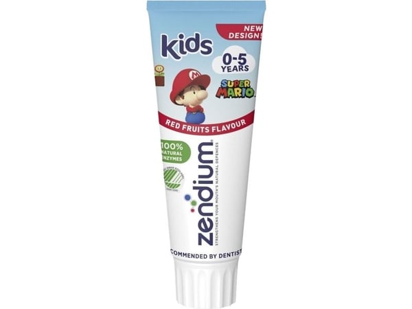 Tandpasta, Zendium Kids, 75 ml, 0-5 år - (12 stk.)