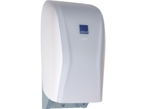 Dispenser, ABENA Technology by Hagleitner, 16,3x1,5x32,6cm, hvid, plast, til 2 ruller toiletpapir...