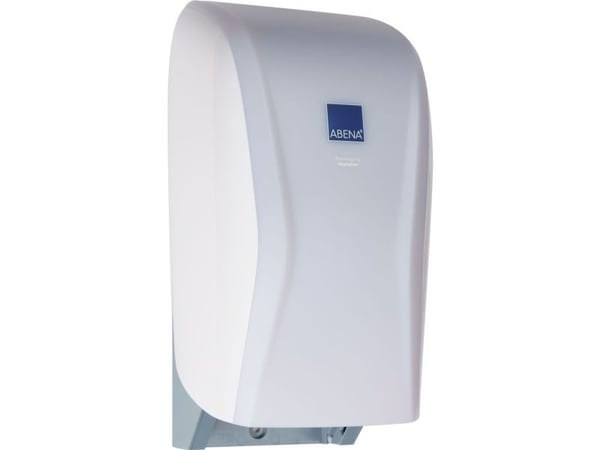 Dispenser, ABENA Technology by Hagleitner, 16,3x1,5x32,6cm, hvid, plast, til 2 ruller toiletpapir...