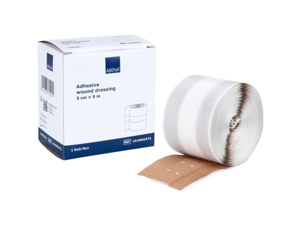 Bandaide, ABENA, 5m x 5cm, beige, lateksiton