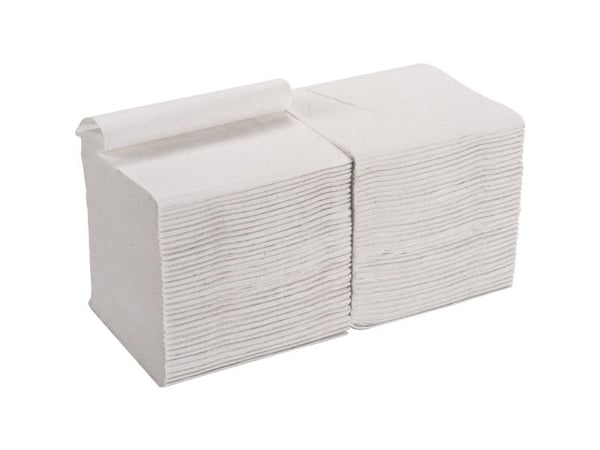 Toiletpapir i ark, Neutral, 2-lags, 11,25x22cm, hvid