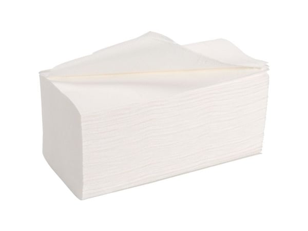 Håndklædeark, ABENA Care-Ness Excellent, 2-lags, V-fold, 21x20,8cm, 10,5 cm, hvid - (20 stk.)