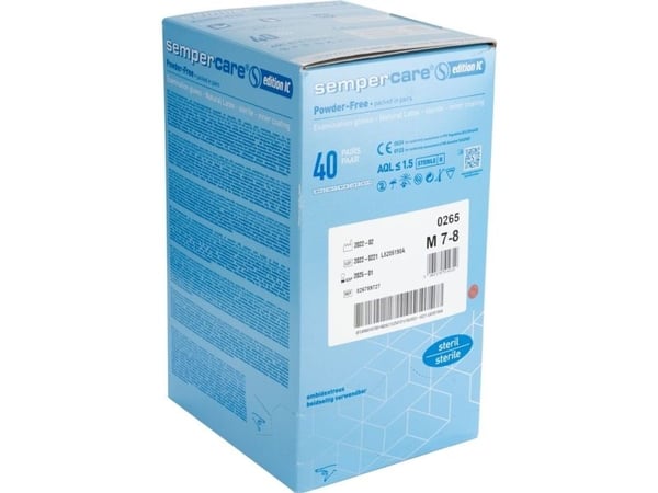 Steriili tutkimuskäsine, Sempercare Edition K, M, nature, lateksi - (6 kpl)
