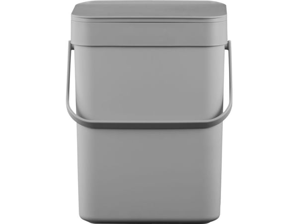 Affaldsspand, EKO Puro, grå, plast, 7 l, med hank