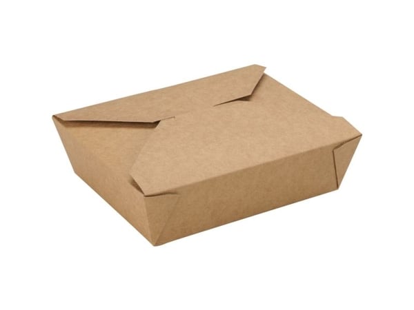 Takeaway-eske, ABENA, 15x12x4,8cm, 1100 ml, brun, kraft/PE