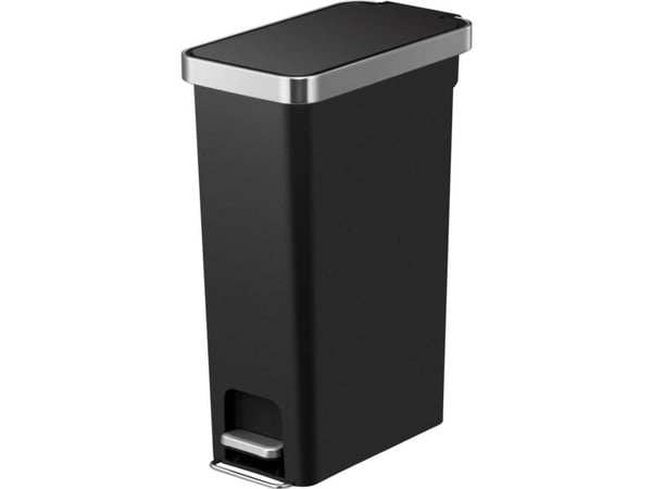 Poljinkori, EKO Hana Slim, musta, muovi/ruostumaton teräs, 40 l