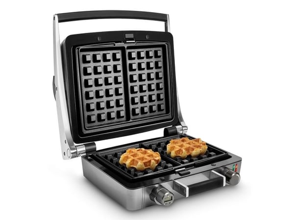 Fritel WaffleTastic, 2 vafler, Rektangulær, firkant, Antrasitt, Aluminium, Bakelitt, Horisontal/vertikal, 105 °C
