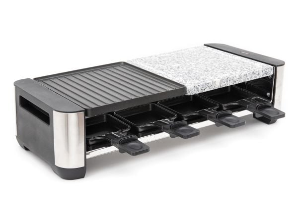 Fritel RSG 3280, 8 henkilö(t), musta, Ruostumaton teräs, Valkoinen, Alumiini/kivi, 495 x 225 mm, Rotaatio, 1400 W
