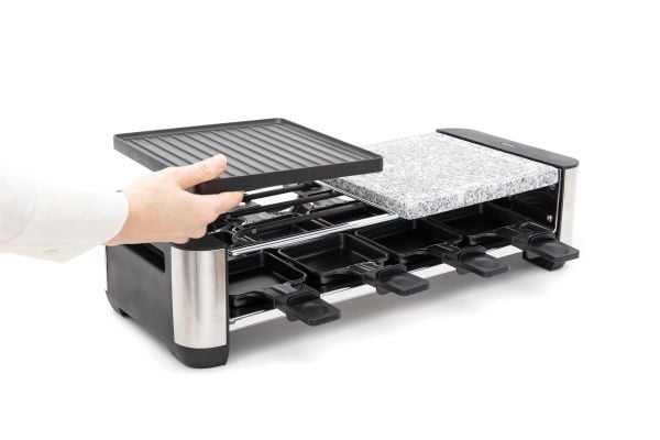 Fritel RSG 3280, 8 person(er), Sort, Rustfritt stål, Hvit, Aluminium/sten, 495 x 225 mm, Rotasjon, 1400 W