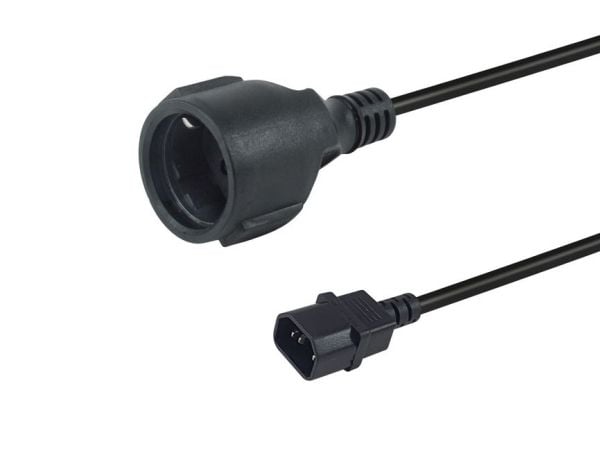 Varuste 112106, 0,25 m, IEC C14, CEE7/3, H05VV-F3G, 250 V, 10 A