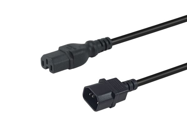 Varusteet 112171, 3 m, C14-liitin, C15-liitin, H05VV-F3G, 250 V, 10 A