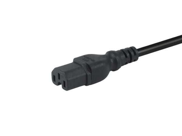 Varusteet 112171, 3 m, C14-liitin, C15-liitin, H05VV-F3G, 250 V, 10 A