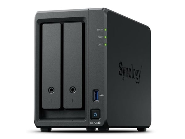 Synology Disk Station DS725+ - NAS-server - RAID JBOD, 0, 1, 5, 6, 10 - RAM 4 GB - 2.5 Gigabit Ethernet - iSCSI støtte