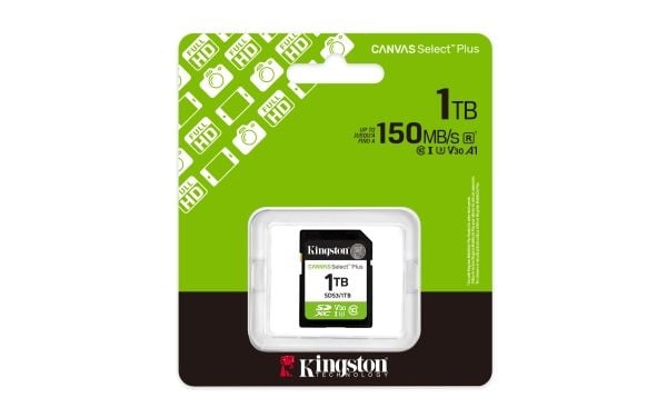 Kingston Canvas Select Plus - Flashminnekort - 1 TB - Video Class V30 / UHS-I U3 / Class10 - SDXC UHS-I