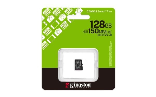 Kingston Canvas Select Plus - Flashminnekort - 128 GB - A1 / Video Class V10 / UHS-I U1 / Class10 - microSDXC UHS-I