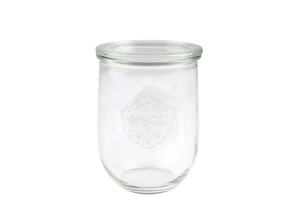 Sylteglas, Rund, Ø 100, højde 147 Glass, transparent, pakke a 6 stk Weck Fødevaregodkendt
