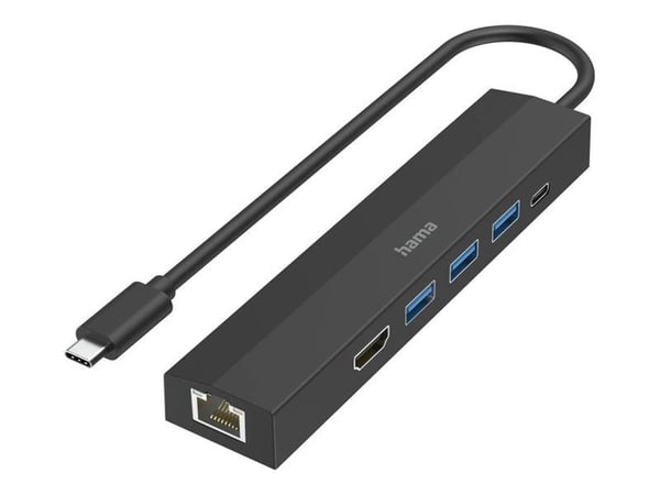 Hama Entry Line - Dockningsstation - USB-C 3.2 Gen 1 - HDMI - 1GbE