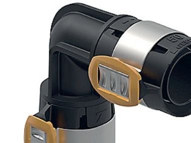 Vinkel FlowFit 90gr PPSU ø75mm