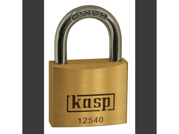 Kasp K12525 hengelås 25 mm, ulike gull/gul, nøkkellås