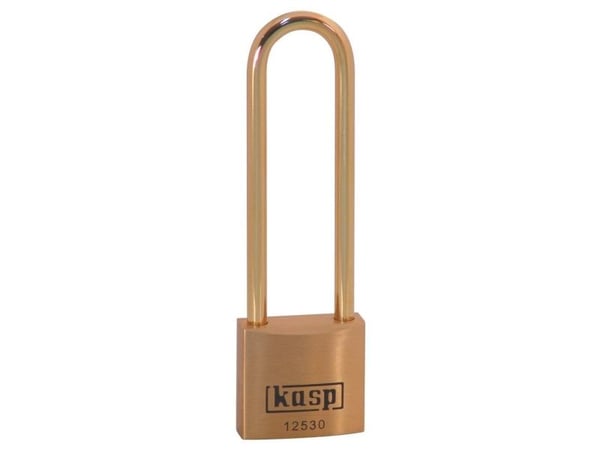 Kasp K12540L63BD hengelås 40 mm, ulike gul nøkkellås
