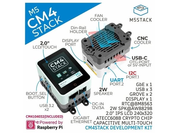 M5Stack K127-EU, Mikrokontroller, M5, M5Stack, Sort, LCD, 5,08 cm (2")