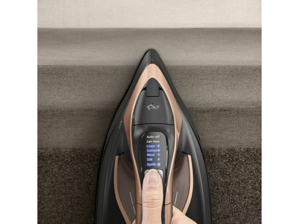 Tefal Ultimate Power Pro FV9E50, Torr & Ångstrykjärn, Durilium AirGlide Autoclean soleplate, 2 m, 300 g/min, Svart, Koppar, 85 g/min