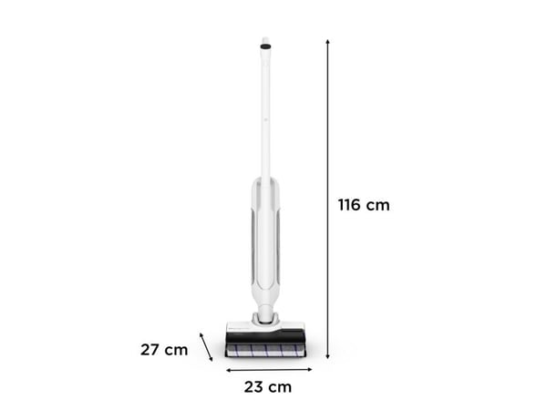 Rowenta X Clean 10, 2-i-1 stavstøvsuger, Uten pose, Sølv, Hvit, 0,79 l, 0,67 l, Rektangulær