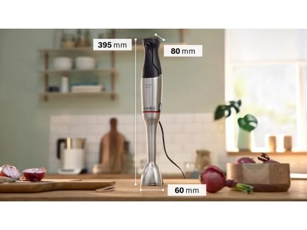Bosch Serie 6 MSM6M831, Bærbar blender, 1,3 l, Isknusing, 0,14 m, 1200 W, Rustfritt stål