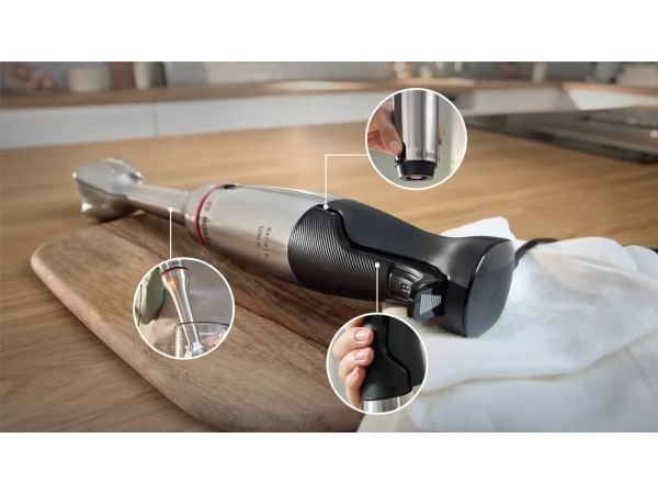 Bosch Serie 6 MSM6M831, Bærbar blender, 1,3 l, Isknusing, 0,14 m, 1200 W, Rustfritt stål