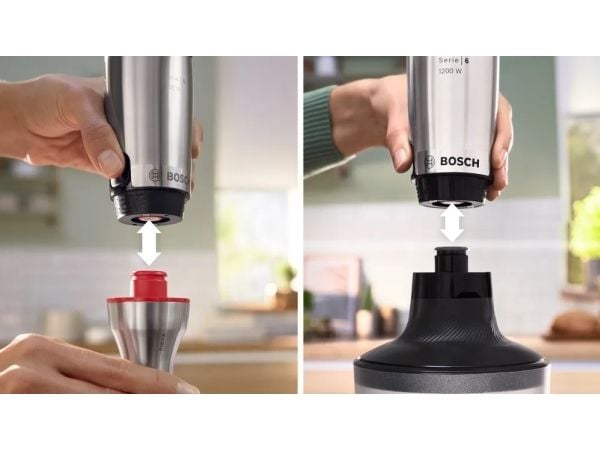 Bosch Serie 6 MSM6M831, Bærbar blender, 1,3 l, Isknusing, 0,14 m, 1200 W, Rustfritt stål