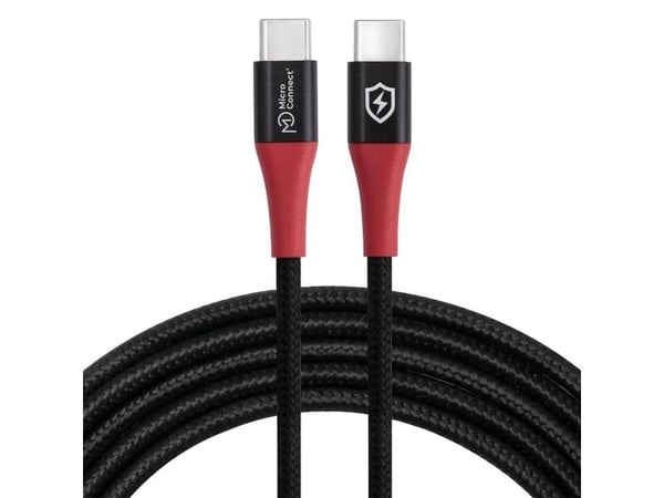 MicroConnect - USB-kabel - 24 pin USB-C (hane) till 24 pin USB-C (hane) - USB 2.0 - 1.5 m - USB-strömförsörjning (240W), säker laddning, datablocke...