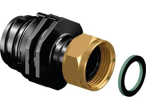 Uponor adapter i mässing omlöpare Q&E PPM 1" x 3/4"