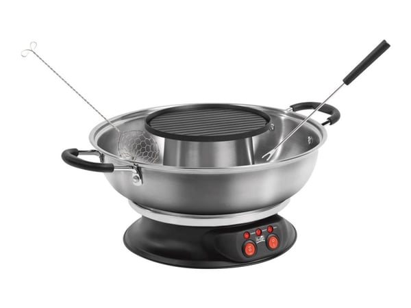 FRITEL FG 2970 - Fondue pot / grill - 2 liter - 2 kW - rustfritt stål svart