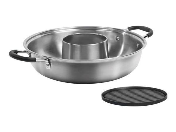 FRITEL FG 2970 - Fondue pot / grill - 2 liter - 2 kW - rustfritt stål svart