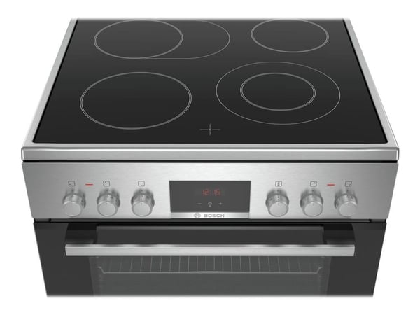 Bosch Serie | 4 HKR39C250 - Komfyr - frittstående - bredde: 60 cm - dybde: 60 cm - høyde: 85 cm - med selvrens - rustfritt stål