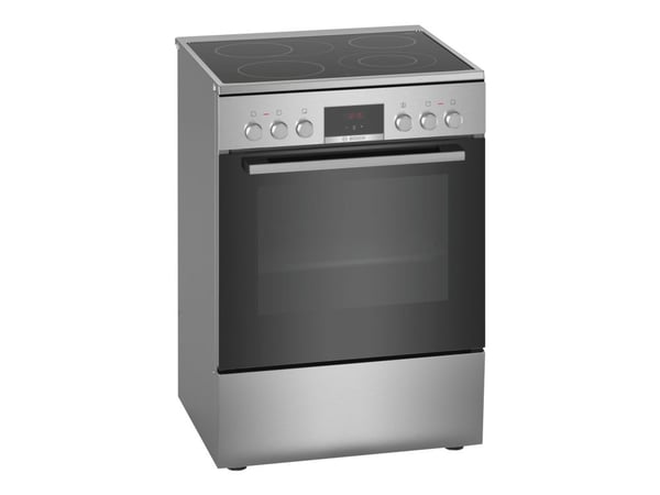 Bosch Serie | 4 HKR39C250 - Komfyr - frittstående - bredde: 60 cm - dybde: 60 cm - høyde: 85 cm - med selvrens - rustfritt stål