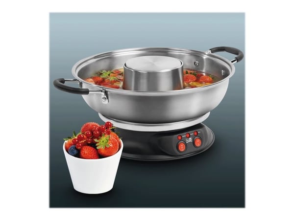 FRITEL FG 2970 - Fondue pot / grill - 2 liter - 2 kW - rustfritt stål svart