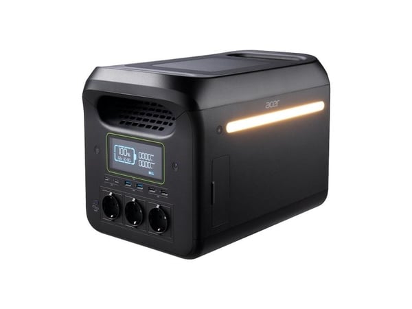 Acer APS321 - Bärbar kraftstation - AC 220-240 V/ DC 13-45/12/24 V - 1800 Watt - litium järn fosfat - 24 Ah - 1229 Wh - utgångskontakter: 11 - EU -...