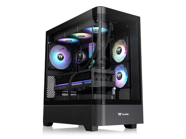 Thermaltake View 290 TG ARGB - Mid tower - ATX - sidepanel med vindu (herdet glass) - ingen strømforsyning (PS2) - svart - USB/lyd
