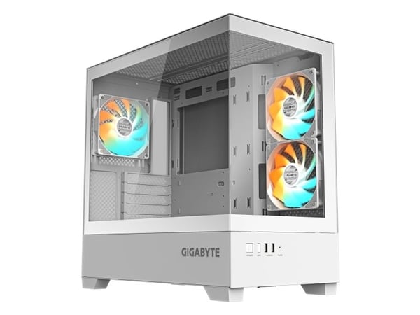 GIGABYTE C201 PANORAMIC ICE, Midi Tower, PC, Valkoinen, mikro ATX, Mini-ITX, Lasi, Muovi, Terästä, Pelaaminen